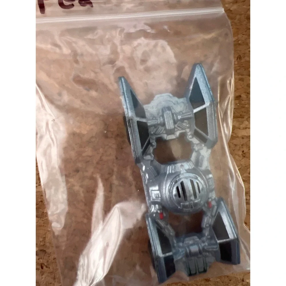 Hot Wheels TIE Fighter Star Wars Character Car Kids Silver Excellent Diecast Toy